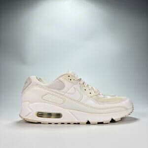 Nike Air Max 90 White Running Shoes Sneakers Lace Up DH8010-100 Women's Size 9.5
